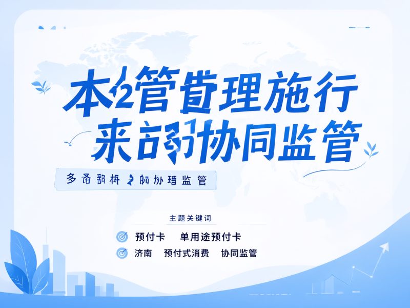 济南预付卡管理新规12月施行 多部门协同监管