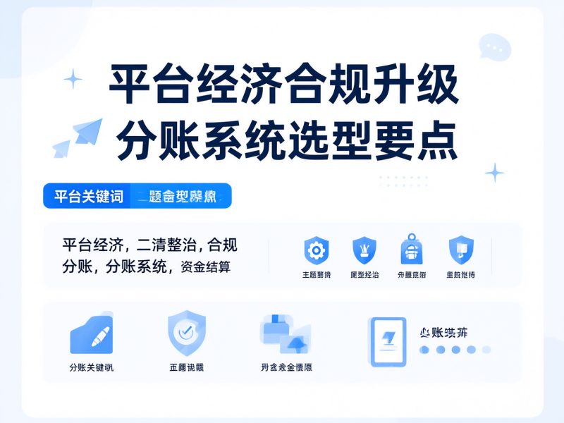 平台经济合规升级 分账系统选型要点
