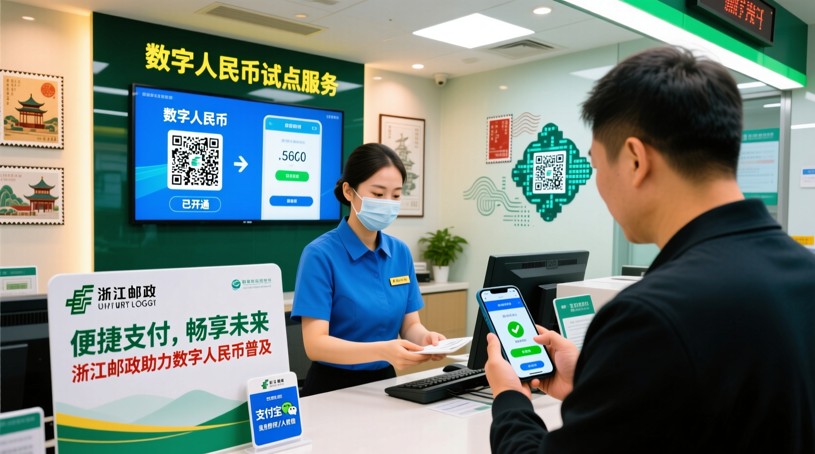 绥化浙江邮政加快发展数字人民币业务