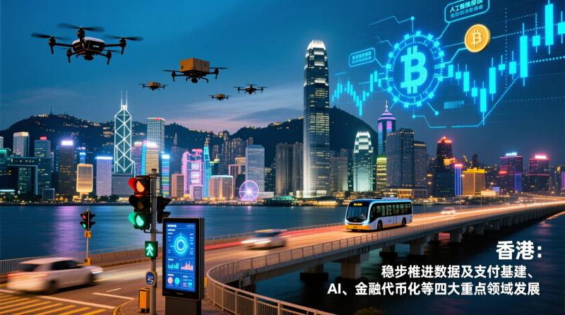 香港:稳步推进数据及支付基建、AI、金融代币化等四大重点领域发展